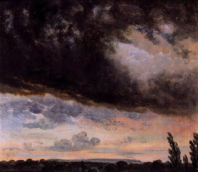 Johan Christian Dahl Cloud Study with Horizon France oil painting art